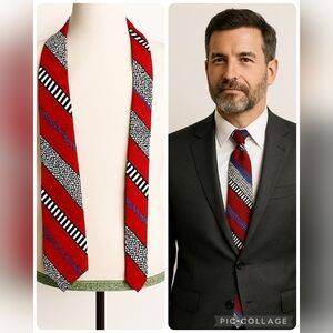 Vintage Guillermo de Lima Multi Colored Necktie